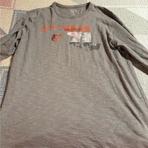 Baltimore Orioles Gray Long Sleeve Shirt by 47 size large